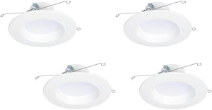 RL 5/6 in LED Recessed Light Trim Selectable Color Temperature 2700K 3000K 3500K 4000K 5000K Dimmable Dim to Warm 600 Lumens Wet Location Indoor Outdoor Retrofit Downlight RL56069FSD2W1EWH RL 5/6 in LED Recessed Light Trim Selectable Color Temperature 2700K 3000K 3500K 4000K 5000K Dimmable Dim to Warm 600 Lumens Wet Location Indoor Outdoor Retrofit Downlight RL56069FSD2W1EWH