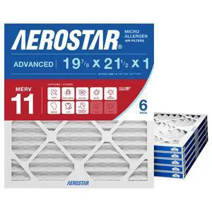 Air Filter 19.875x21.5x1 MERV 11 AC Filter, Furnace Filter, 6 Pack ACTUAL SIZE (19.875 x 21.50 x 0.75) AC Filter, Furnace Filter, Dust, Pet Dander, Smoke & Allergies MERV 11 (MPR 1200 / FPR 7) Air Filter 19.875x21.5x1 MERV 11 AC Filter, Furnace Filter, 6 Pack ACTUAL SIZE (19.875 x 21.50 x 0.75) AC Filter, Furnace Filter, Dust, Pet Dander, Smoke & Allergies MERV 11 (MPR 1200 / FPR 7)