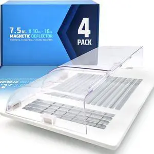 Larger (New Version) 7.5" Magnetic Vent Air & Heat Deflector (4 Pack) for Ceiling, Floor & Wall - Will Never Fall Off - Adjustable from 9.2 - 16 - Super Strong Neodymium Magnets Upgraded Design Larger (New Version) 7.5" Magnetic Vent Air & Heat Deflector (4 Pack) for Ceiling, Floor & Wall - Will Never Fall Off - Adjustable from 9.2 - 16 - Super Strong Neodymium Magnets Upgraded Design