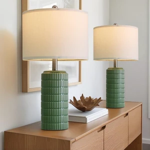 24" Modern Ceramic Table Lamps Set of 2 for Bedroom, Green Bedside Lamps for Night Stands, Farmhouse House Decor Nightstand Table Lamps for Living Room End Table Green 24" Modern Ceramic Table Lamps Set of 2 for Bedroom, Green Bedside Lamps for Night Stands, Farmhouse House Decor Nightstand Table Lamps for Living Room End Table Green