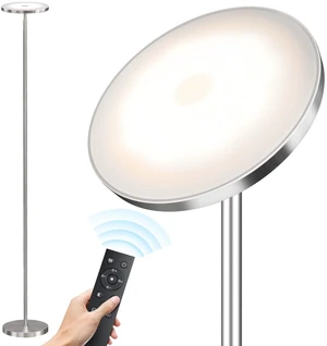 Floor Lamps for Living RoomLED Standing Lamp with Remote Control 32W/3000LM Super Bright, 69" Tall Floor Lamp with Stepless Dimmable, Modern Torchiere Corner Lamp for Bedroom, Office Nickel Floor Lamps for Living RoomLED Standing Lamp with Remote Control 32W/3000LM Super Bright, 69" Tall Floor Lamp with Stepless Dimmable, Modern Torchiere Corner Lamp for Bedroom, Office Nickel