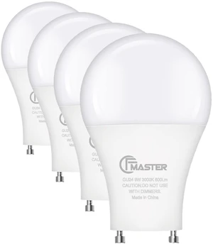 GU24 LED Light Bulb, 3000K Warm White, 9W (100W Equivalent), 800 Lumens, A19 Shape, GU24 Pin Base, Non-Dimmable, UL ETL Certificated (48-Pack) GU24 LED Light Bulb, 3000K Warm White, 9W (100W Equivalent), 800 Lumens, A19 Shape, GU24 Pin Base, Non-Dimmable, UL ETL Certificated (48-Pack)