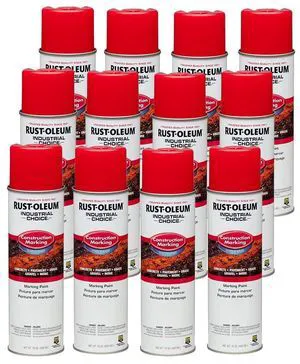 Construction Marking Spray Paint, Water-Based, Safety Red M1400 System, 17oz. Construction & survey marking; fast-dry inverted spray for pavement, soil, turf & utilities. Pack of 12 Construction Marking Spray Paint, Water-Based, Safety Red M1400 System, 17oz. Construction & survey marking; fast-dry inverted spray for pavement, soil, turf & utilities. Pack of 12