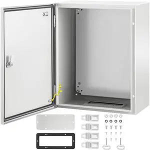 NEMA Steel Enclosure, 20 x 16 x 10'' NEMA 4X Steel Electrical Box, IP66 Waterproof & Dustproof, Outdoor/Indoor Electrical Junction Box, with Mounting Plate NEMA Steel Enclosure, 20 x 16 x 10'' NEMA 4X Steel Electrical Box, IP66 Waterproof & Dustproof, Outdoor/Indoor Electrical Junction Box, with Mounting Plate
