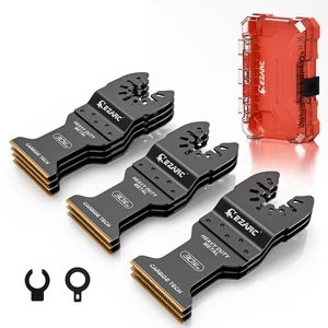 Carbide Oscillating Saw Blades for Hardened Metal, 10-Pack Multitool Blades for Tough Cutting, Up to 30x Life, for Bolts, Screws, Nails Carbide Oscillating Saw Blades for Hardened Metal, 10-Pack Multitool Blades for Tough Cutting, Up to 30x Life, for Bolts, Screws, Nails