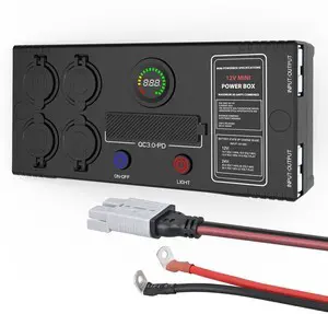 Mini Power Box 12V/24V DC Distribution Box Plug & Play Multi Ports Compact 2 Anderson, 3 USB, 3 USB-C, 4 Cig Sockets Perfect for Outdoors Camping Fishing RV 4Wd Caravans Emergency Mini Power Box 12V/24V DC Distribution Box Plug & Play Multi Ports Compact 2 Anderson, 3 USB, 3 USB-C, 4 Cig Sockets Perfect for Outdoors Camping Fishing RV 4Wd Caravans Emergency