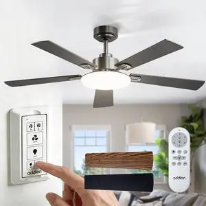 52 Inch Ceiling Fans with Lights and Remote Control, Wall Switch Reversible DC motor, 6-speed, Timer, 3CCT Dimmable, Quiet, Black Ceiling Fan for Bedroom, Living Room, Indoor/Outdoor Use 52 Inch Ceiling Fans with Lights and Remote Control, Wall Switch Reversible DC motor, 6-speed, Timer, 3CCT Dimmable, Quiet, Black Ceiling Fan for Bedroom, Living Room, Indoor/Outdoor Use