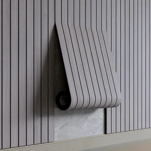 Peel and Stick PVC Slat Wall Panel 236"x15.75" Self-Adhesive Thick Faux Grey Wood Grain Wallpaper Panel 3D Soundproof Wall Panels for Walls & Ceilings Peel and Stick PVC Slat Wall Panel 236"x15.75" Self-Adhesive Thick Faux Grey Wood Grain Wallpaper Panel 3D Soundproof Wall Panels for Walls & Ceilings
