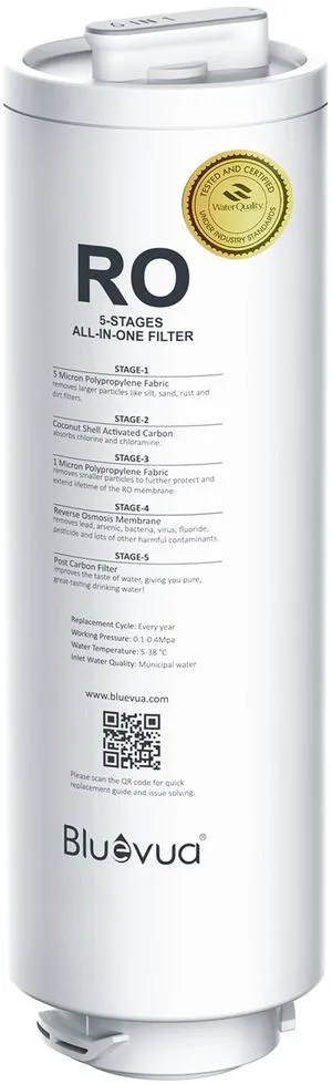 Official 5-IN-1 RO Filter Replacement for RO100ROPOT-Lite Countertop Reverse Osmosis System, WQA & NSF Certified,12 Months Official 5-IN-1 RO Filter Replacement for RO100ROPOT-Lite Countertop Reverse Osmosis System, WQA & NSF Certified,12 Months