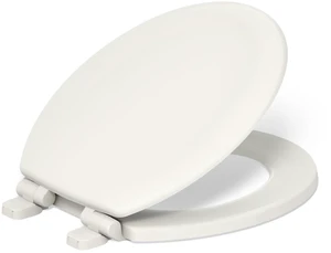 Stonewood Quiet-Close, Round Toilet Seat Soft Close, Durable Wood, Easy Installation, Universal Fit, Home Essentials, Biscuit Finish, K-20467-96 Stonewood Quiet-Close, Round Toilet Seat Soft Close, Durable Wood, Easy Installation, Universal Fit, Home Essentials, Biscuit Finish, K-20467-96