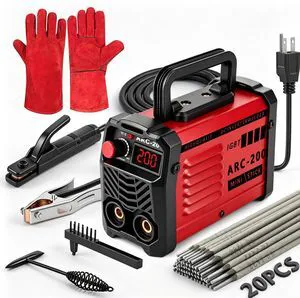 200Amp 20PCS Rods Stick Welder, Super MINI Portable Welding Machine IGBT Inverter Welder Machine 110V with Hot Start/Arc Force/Anti-Stick, ARC Welder for 1/16"-1/8" Rod, Beginner & Home DIY 200Amp 20PCS Rods Stick Welder, Super MINI Portable Welding Machine IGBT Inverter Welder Machine 110V with Hot Start/Arc Force/Anti-Stick, ARC Welder for 1/16"-1/8" Rod, Beginner & Home DIY