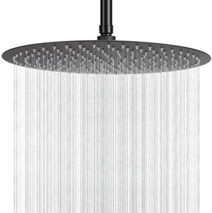 Rain Shower Head, Ultra-Thin Design-Pressure Boosting, Awesome Some Experience, High Flow Stainless Steel Rainfall Head (16 Inch, Matte Black) Rain Shower Head, Ultra-Thin Design-Pressure Boosting, Awesome Some Experience, High Flow Stainless Steel Rainfall Head (16 Inch, Matte Black)