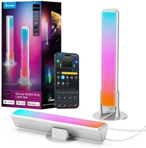 Smart Light Bar, RGBICWW TV Lights for Living Room, Gaming, Silver Compatible with SmartThings, Matter, Alexa, LED Light Bar with Scene and Music Modes for Living Room, Gaming, PC, App Control Smart Light Bar, RGBICWW TV Lights for Living Room, Gaming, Silver Compatible with SmartThings, Matter, Alexa, LED Light Bar with Scene and Music Modes for Living Room, Gaming, PC, App Control
