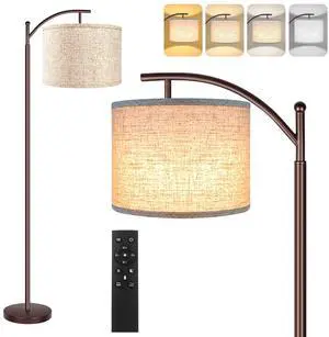 Floor Lamp for Living Room, 4 Color Temperature LED Floor Lamp with Remote Control & Foot Switch, LED Bulb Included, Modern Standing Lamp for Bedroom, Study Room, Office - Oil Rubbed Bronze Floor Lamp for Living Room, 4 Color Temperature LED Floor Lamp with Remote Control & Foot Switch, LED Bulb Included, Modern Standing Lamp for Bedroom, Study Room, Office - Oil Rubbed Bronze