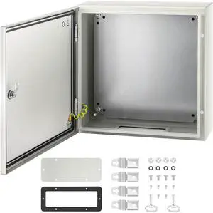 NEMA Steel Enclosure, 20 x 20 x 6'' NEMA 4X Steel Electrical Box, IP66 Waterproof & Dustproof, Outdoor/Indoor Electrical Junction Box, with Mounting Plate NEMA Steel Enclosure, 20 x 20 x 6'' NEMA 4X Steel Electrical Box, IP66 Waterproof & Dustproof, Outdoor/Indoor Electrical Junction Box, with Mounting Plate