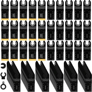 120 Pack Oscillating Saw Blades, Multitool Oscillating Tool Blades for Wood Metal Plastics, Japanese Long Teeth, Quick Release Multi Tool Blades Kits for Oscillating Tools 120 Pack Oscillating Saw Blades, Multitool Oscillating Tool Blades for Wood Metal Plastics, Japanese Long Teeth, Quick Release Multi Tool Blades Kits for Oscillating Tools