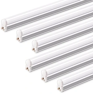 T5 4FT LED Shop Light, 2200lm, 5000K Daylight White, 20W, 6 Pack Utility Light Fixture, Ceiling and Under Cabinet Lights for Workshop Garage, Corded Electric with ON/Off Switch T5 4FT LED Shop Light, 2200lm, 5000K Daylight White, 20W, 6 Pack Utility Light Fixture, Ceiling and Under Cabinet Lights for Workshop Garage, Corded Electric with ON/Off Switch