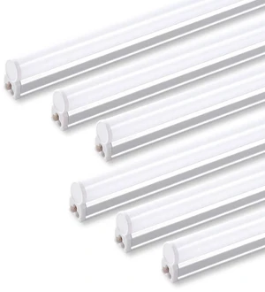 6 Pack LED T5 Single Fixture, 4FT, 2200lm, 4000K Daylight Glow, 20W Utility Shop Light, Ceiling and Under Cabinet Light, ETL Listed, Corded Electric with ON/Off Switch 6 Pack LED T5 Single Fixture, 4FT, 2200lm, 4000K Daylight Glow, 20W Utility Shop Light, Ceiling and Under Cabinet Light, ETL Listed, Corded Electric with ON/Off Switch