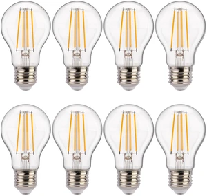 Dusk to Dawn Outdoor Sensor A19 LED Edison Bulbs,8W (100W Eqv.), 1400LM,Vintage Filament E26 Base, Auto On/Off Photocell Automatic for Energy-Efficient Outdoor Lighting, 2700K Soft White, 8 Pack Dusk to Dawn Outdoor Sensor A19 LED Edison Bulbs,8W (100W Eqv.), 1400LM,Vintage Filament E26 Base, Auto On/Off Photocell Automatic for Energy-Efficient Outdoor Lighting, 2700K Soft White, 8 Pack