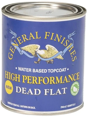 High Performance Water Based Topcoat, 1 Quart, Dead Flat High Performance Water Based Topcoat, 1 Quart, Dead Flat