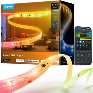 LED Strip Light 2, 32.8ft, RGBWWIC, 1000K to 10000K White Light, WiFi LED Lights for Bedroom, Cabinet, Work with Alexa, Google Assistant, Matter and Smarthings, LuminBlend+, Cuttable LED Strip Light 2, 32.8ft, RGBWWIC, 1000K to 10000K White Light, WiFi LED Lights for Bedroom, Cabinet, Work with Alexa, Google Assistant, Matter and Smarthings, LuminBlend+, Cuttable
