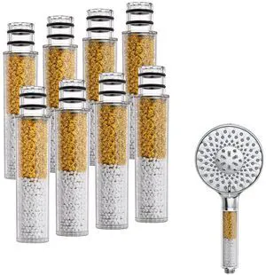 Shower Filter for Handheld Shower Head, NSF Certified 8 Pack Replacement Filters for Hard Water Remove Chlorine and Harmful Substances Only Fits Shower Head Shower Filter for Handheld Shower Head, NSF Certified 8 Pack Replacement Filters for Hard Water Remove Chlorine and Harmful Substances Only Fits Shower Head