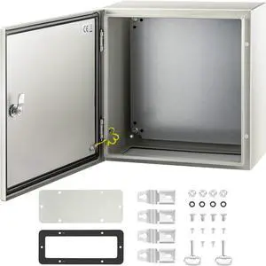 NEMA Steel Enclosure, 16 x 16 x 8'' NEMA 4X Steel Electrical Box, IP66 Waterproof & Dustproof, Outdoor/Indoor Electrical Junction Box, with Mounting Plate NEMA Steel Enclosure, 16 x 16 x 8'' NEMA 4X Steel Electrical Box, IP66 Waterproof & Dustproof, Outdoor/Indoor Electrical Junction Box, with Mounting Plate