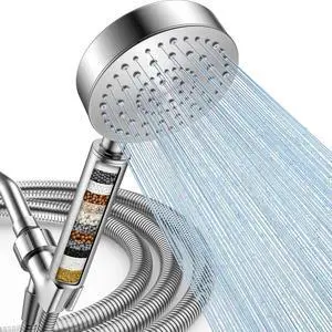 Filtered Shower Head with Handheld, High Pressure Shower Filter Head ALL METAL, 6 Spray, Anti-clog Nozzles, Extra-long 72" Hose & Holder, Remove Chlorine for Hard Water, Reduce Dry Itchy Skin Filtered Shower Head with Handheld, High Pressure Shower Filter Head ALL METAL, 6 Spray, Anti-clog Nozzles, Extra-long 72" Hose & Holder, Remove Chlorine for Hard Water, Reduce Dry Itchy Skin