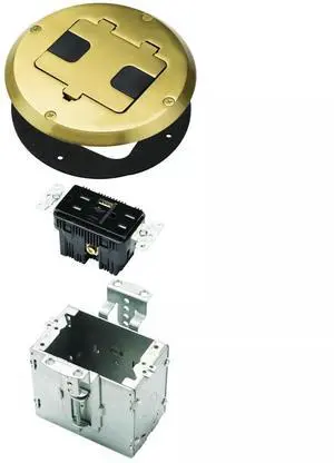 Floor Box Kit 6239ACBP Brass 15A/125V Duplex Receptacle Outlet with USB Ports, Single Gang Electrical Box for Wood Sub-Floor with 3.1A/5V Type A and C USB Outlet Receptacles for Home Improvement Floor Box Kit 6239ACBP Brass 15A/125V Duplex Receptacle Outlet with USB Ports, Single Gang Electrical Box for Wood Sub-Floor with 3.1A/5V Type A and C USB Outlet Receptacles for Home Improvement