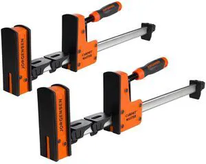 18-Inch Parallel Jaw Bar Clamps, 2-Pack Cabinet Master Bar Clamps Heavy-Duty Wood Clamps, Clamps for Woodworking Glue-Up, 2200 lbs Clamping Force, Quick Release, Spreader Function 18-Inch Parallel Jaw Bar Clamps, 2-Pack Cabinet Master Bar Clamps Heavy-Duty Wood Clamps, Clamps for Woodworking Glue-Up, 2200 lbs Clamping Force, Quick Release, Spreader Function