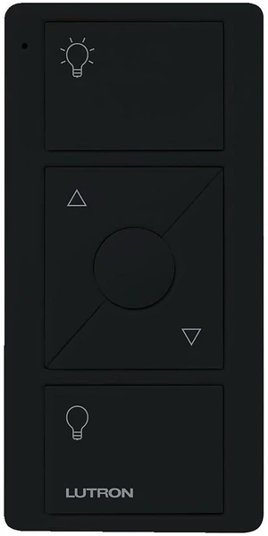 Pico Remote for Caseta Smart Dimmer Switch, 3-Button Control Wireless remote with raise/lower and preset lighting level, for table top or wallmount use, PJ2-3BRL-GBL-L01, Black Pico Remote for Caseta Smart Dimmer Switch, 3-Button Control Wireless remote with raise/lower and preset lighting level, for table top or wallmount use, PJ2-3BRL-GBL-L01, Black