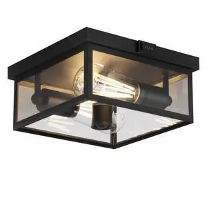 Outdoor Ceiling Light with Motion Sensor 12'', Flush Mount Porch Light, Exterior Light Fixture with Clear Glass, Dusk to Dawn 2-Light Fixture for Patio,Porch Outdoor Ceiling Light with Motion Sensor 12'', Flush Mount Porch Light, Exterior Light Fixture with Clear Glass, Dusk to Dawn 2-Light Fixture for Patio,Porch