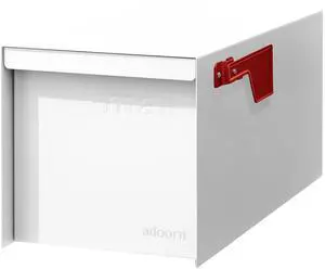 Post Mount Outdoor Mailboxes - Large Decorative Mailbox for Letters and Packages - Weatherproof Construction - Durable Steel - Magnetic Closure - 9.5 H x 9.5 W x 20.75 D - White Post Mount Outdoor Mailboxes - Large Decorative Mailbox for Letters and Packages - Weatherproof Construction - Durable Steel - Magnetic Closure - 9.5 H x 9.5 W x 20.75 D - White