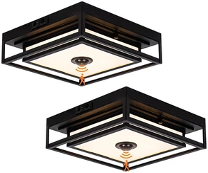 LED Motion Sensor Outdoor Ceiling Light Square Flush Mount Lighting 2 Pack 10.5", Modern Outdoor Ceiling Lights for Porch, Adjustable Color, Exterior Waterproof Ceiling Light Dusk till Dawn LED Motion Sensor Outdoor Ceiling Light Square Flush Mount Lighting 2 Pack 10.5", Modern Outdoor Ceiling Lights for Porch, Adjustable Color, Exterior Waterproof Ceiling Light Dusk till Dawn