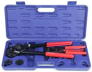 KIT-FACL PEX Crimping Tool Kit for Crimping & Removal 1/2-in, 3/4-in, 1-in PEX Copper Crimp Ring, with PEX Tubing Cutter, Corner Operation Friendly KIT-FACL PEX Crimping Tool Kit for Crimping & Removal 1/2-in, 3/4-in, 1-in PEX Copper Crimp Ring, with PEX Tubing Cutter, Corner Operation Friendly