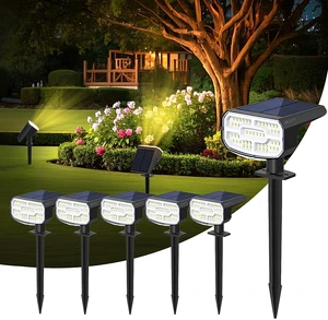 Solar Spot Lights Outdoor Waterproof, Solar Spotlights, 6 Pack 2 Lighting Modes, 120° Adjustable Solar Lights for Yard Garden Lawn Landscape Pathway,Natural White Solar Spot Lights Outdoor Waterproof, Solar Spotlights, 6 Pack 2 Lighting Modes, 120° Adjustable Solar Lights for Yard Garden Lawn Landscape Pathway,Natural White