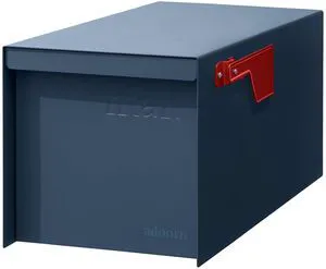 Post Mount Outdoor Mailboxes - Large Decorative Mailbox for Letters and Packages - Weatherproof Construction - Durable Steel - Magnetic Closure - 9.5 H x 9.5 W x 20.75 D - Navy Post Mount Outdoor Mailboxes - Large Decorative Mailbox for Letters and Packages - Weatherproof Construction - Durable Steel - Magnetic Closure - 9.5 H x 9.5 W x 20.75 D - Navy