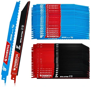 50 Pack 9 Inch Reciprocating Saw Blades, 6/12 & 14/18 TPI Bi-Metal Sawzall Blades for Wood, Nail-Embedded Wood & Metal Cutting 50 Pack 9 Inch Reciprocating Saw Blades, 6/12 & 14/18 TPI Bi-Metal Sawzall Blades for Wood, Nail-Embedded Wood & Metal Cutting