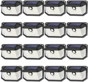 Solar Outdoor Lights, 16-Pack Super Bright 178 LEDs Motion Sensor Wall Light with 270° Wide Angle & 3 Modes, Waterproof Solar Powered Security Light for Patio Garden Garage Front Door Solar Outdoor Lights, 16-Pack Super Bright 178 LEDs Motion Sensor Wall Light with 270° Wide Angle & 3 Modes, Waterproof Solar Powered Security Light for Patio Garden Garage Front Door
