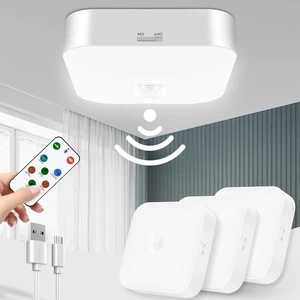 Rechargeable Motion Sensor Ceiling Light with Remote, 3000K-6000K 3 Pack Wireless, Battery Operated, Motion Activated, Indoor Use for Closet, Shower, Hallway, Garage, Pantry, Stair and Bathroom Rechargeable Motion Sensor Ceiling Light with Remote, 3000K-6000K 3 Pack Wireless, Battery Operated, Motion Activated, Indoor Use for Closet, Shower, Hallway, Garage, Pantry, Stair and Bathroom