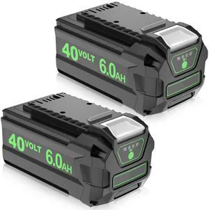 2 Pack 40V 6000mAh Replacement for Greenworks 40V Battery 6.0Ah (Black) 2 Pack 40V 6000mAh Replacement for Greenworks 40V Battery 6.0Ah (Black)