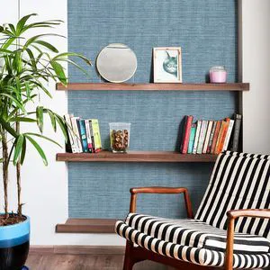 Grasscloth Wallpaper Peel and Stick 1181" x 17.3" Blue Cream Grassweave Stick on Wallpaper Textured Self Adhesive Wall Paper Contact Paper Grasscloth Wallpaper Peel and Stick 1181" x 17.3" Blue Cream Grassweave Stick on Wallpaper Textured Self Adhesive Wall Paper Contact Paper
