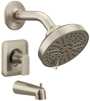Genta LX Brushed Nickel Pressure Balancing Eco-Performance Modern Shower Trim Including Showerhead, Shower Handle, and Tub Spout (Posi-Temp Valve Required), T2473EPBN Genta LX Brushed Nickel Pressure Balancing Eco-Performance Modern Shower Trim Including Showerhead, Shower Handle, and Tub Spout (Posi-Temp Valve Required), T2473EPBN