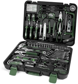 259-Piece Tool Kit, Household Essential Tool Set, Green All-Purpose Tools for Home, Office or Automotive Projects, Gift for Homeowner, Diyer, Handyman 259-Piece Tool Kit, Household Essential Tool Set, Green All-Purpose Tools for Home, Office or Automotive Projects, Gift for Homeowner, Diyer, Handyman