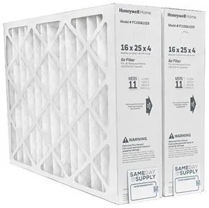 FC100A1029 (2 Pack) - 16" x 25" x 4" Pleated Air Filter, MERV 11 Bundle with Same Day Supply Filter Change Reminder FC100A1029 (2 Pack) - 16" x 25" x 4" Pleated Air Filter, MERV 11 Bundle with Same Day Supply Filter Change Reminder