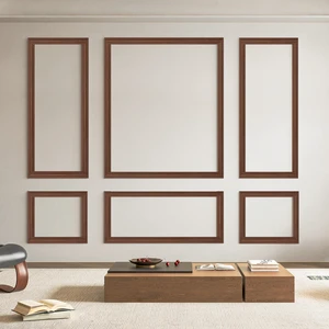 Pre-Cut Wall Molding Set of 6 pcs, 3 Top 3 Bottom, Walnut Ready-to-Assemble Wainscoting Panel, High-Impact, Precision Pre-Cut, DIY-Friendly, Ideal for Indoor Wall Decor, Accent Walls Pre-Cut Wall Molding Set of 6 pcs, 3 Top 3 Bottom, Walnut Ready-to-Assemble Wainscoting Panel, High-Impact, Precision Pre-Cut, DIY-Friendly, Ideal for Indoor Wall Decor, Accent Walls