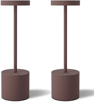 LED Cordless Table Lamps Set of 2, 5000mAh Rechargeable Table Light Portable Outdoor Table Lamp, 3 Color Stepless Dimming Battery Powered Lamp for Dinner/Patio/Restaurant/Bedroom (Rust) LED Cordless Table Lamps Set of 2, 5000mAh Rechargeable Table Light Portable Outdoor Table Lamp, 3 Color Stepless Dimming Battery Powered Lamp for Dinner/Patio/Restaurant/Bedroom (Rust)