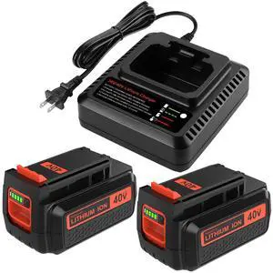 2Pack 40V 3.6Ah Replacement for Black and Decker 40v Battery and Charger Compatible withBlack and Decker 40 Volt Battery LBXR36 LBXR2036 LST540 LCS1240 LBX1540 LST136W Black Decker 40V String Tools 2Pack 40V 3.6Ah Replacement for Black and Decker 40v Battery and Charger Compatible withBlack and Decker 40 Volt Battery LBXR36 LBXR2036 LST540 LCS1240 LBX1540 LST136W Black Decker 40V String Tools
