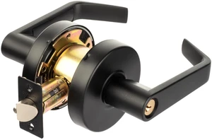 Augusta Classroom Lever Lockset, ADA, Grade 2, Flat Black ADA Compliant Classroom Door Lever Lockset For School, Classroom Or Educational Facility, Grade 2 Heavy Duty Construction Augusta Classroom Lever Lockset, ADA, Grade 2, Flat Black ADA Compliant Classroom Door Lever Lockset For School, Classroom Or Educational Facility, Grade 2 Heavy Duty Construction