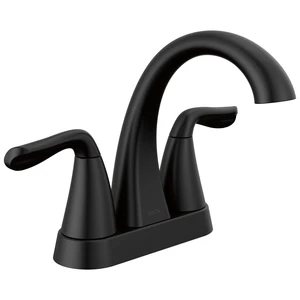 Arvo Centerset Bathroom Faucet, Matte Black 2-Handle Bathroom Faucet, Bathroom Sink Faucet, Black 3-Hole Bathroom Faucet, Matte Black 25840LF-BL Arvo Centerset Bathroom Faucet, Matte Black 2-Handle Bathroom Faucet, Bathroom Sink Faucet, Black 3-Hole Bathroom Faucet, Matte Black 25840LF-BL